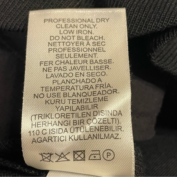 TIBI NWOT High Ruffled Waist Zip Front Wool Pants in Black - Picture 6 of 6